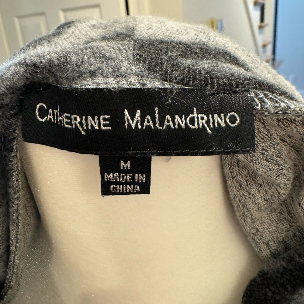 Catherine Malandrino Zebra Cowl Neck Sweater Dress - Picture 11 of 13